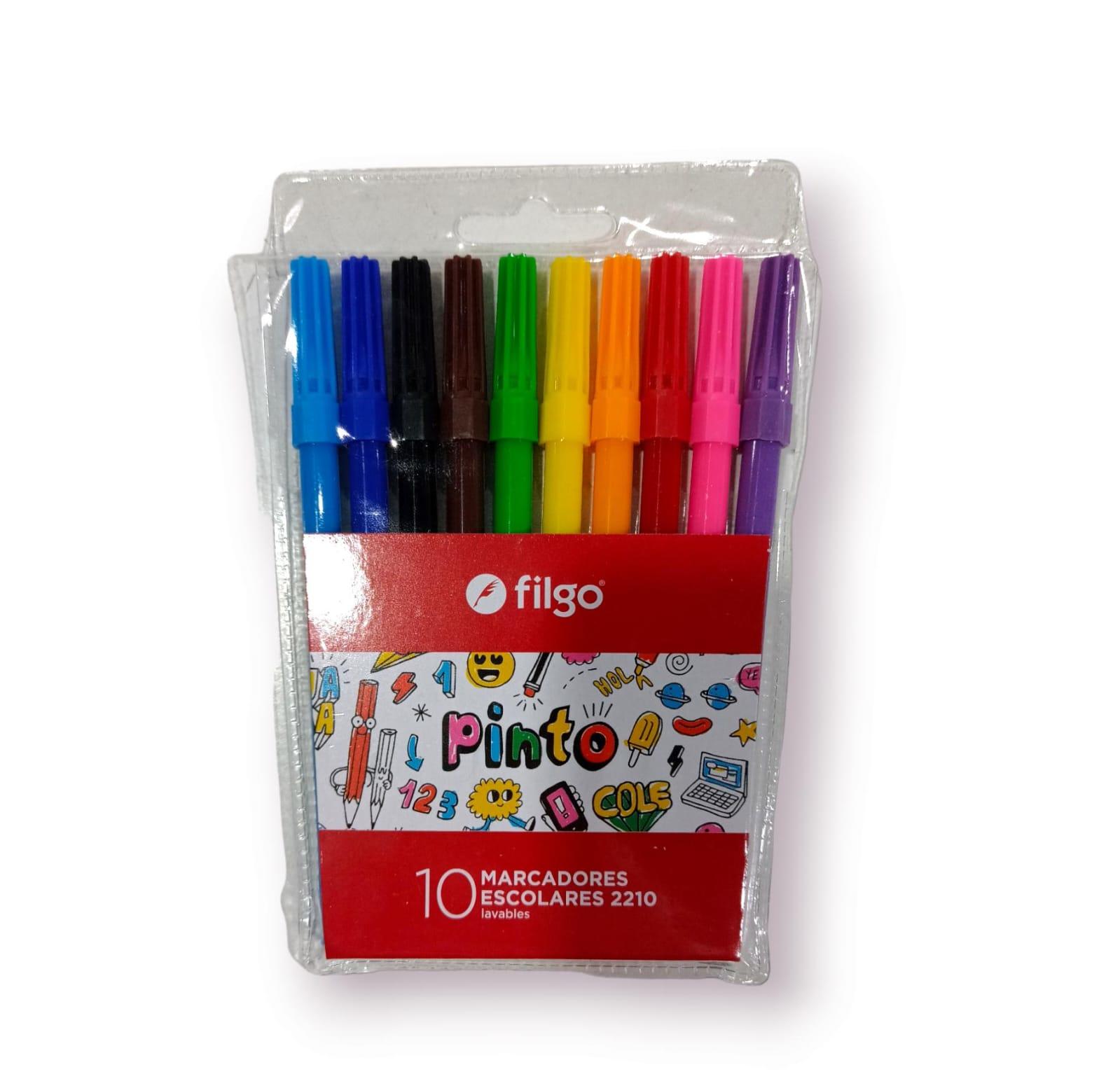 FIBRAS DE COLORES X 10 UNIDADES FILGO
