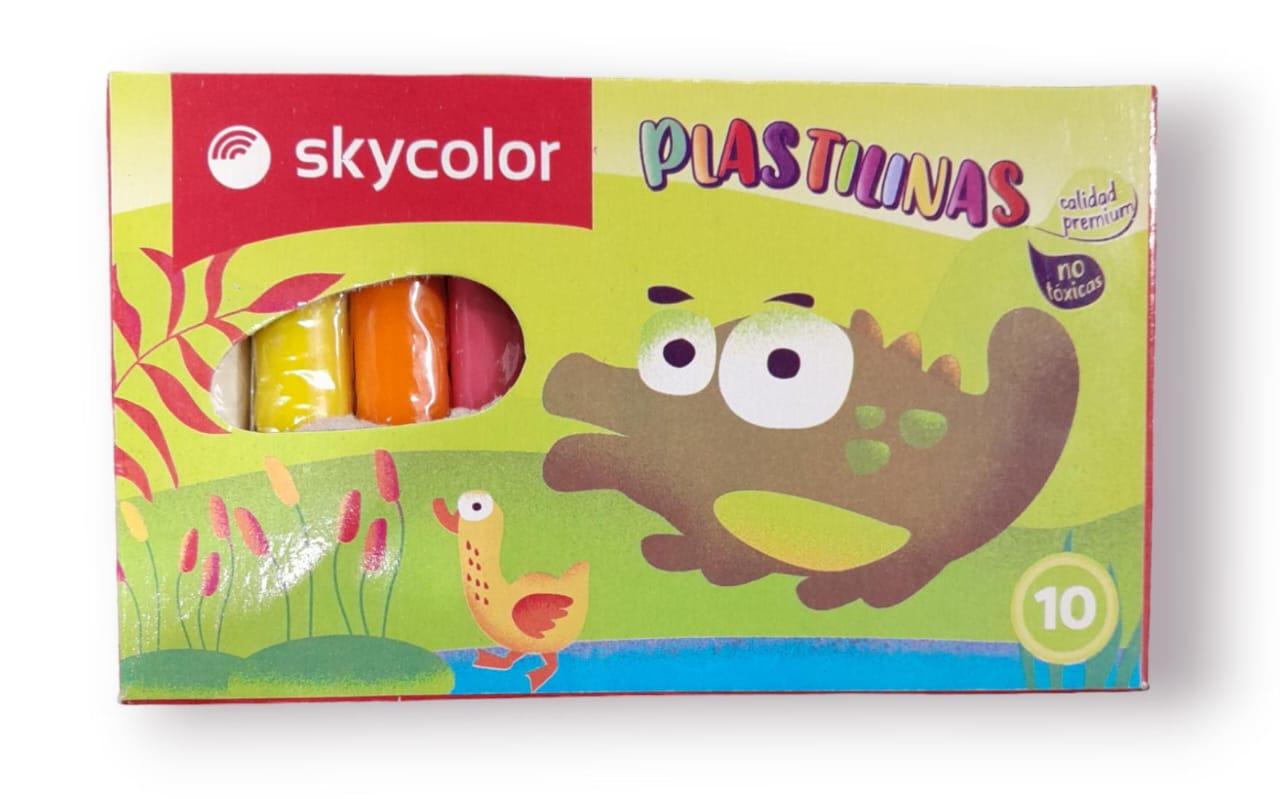 PLASTILINA X 10 UNIDADES SKYCOLOR