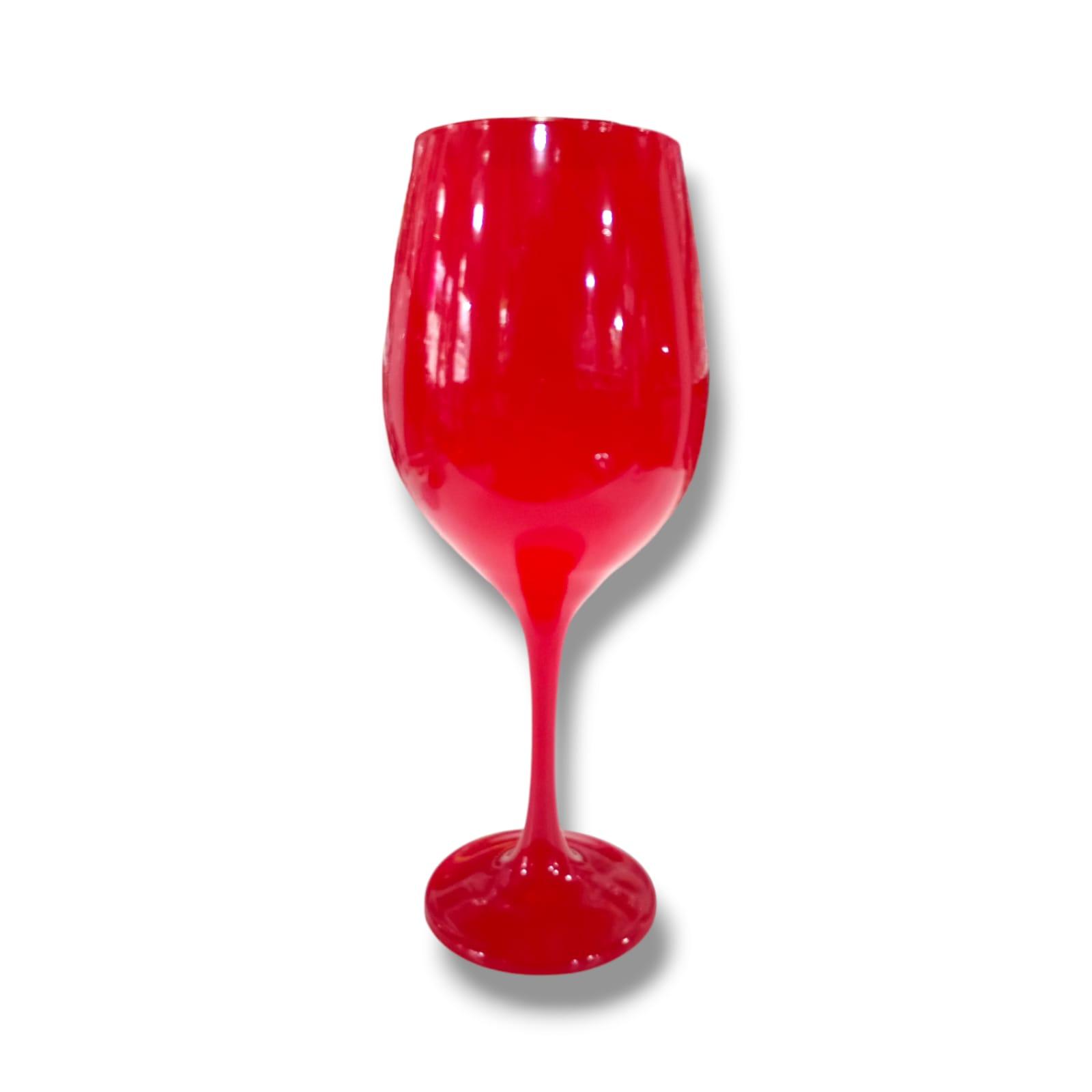 COPA VIDRIO COLOR ROJO BARONE 490ML