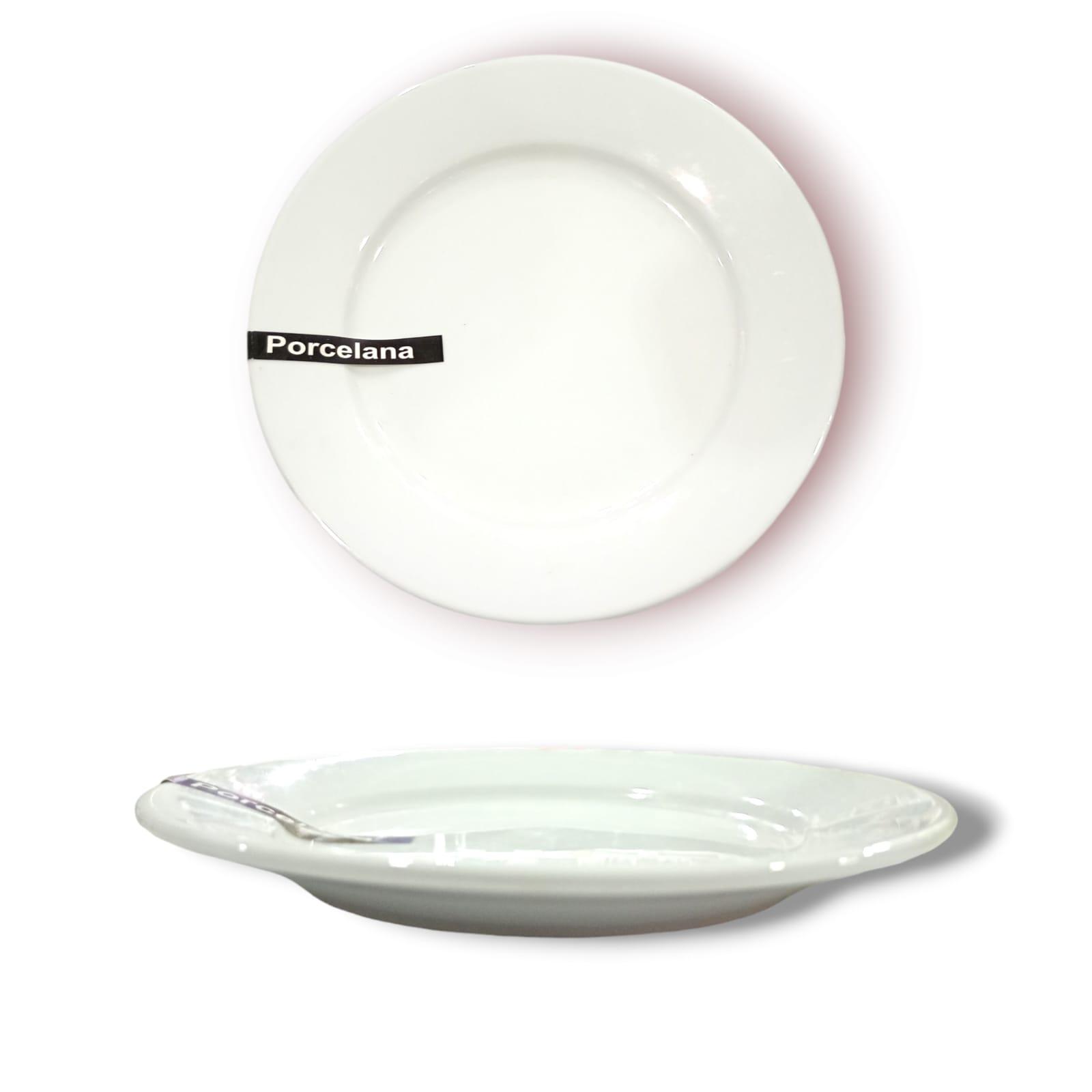 PLATO DE POSTRE CERAMICA LINEA BLANCO 20CM
