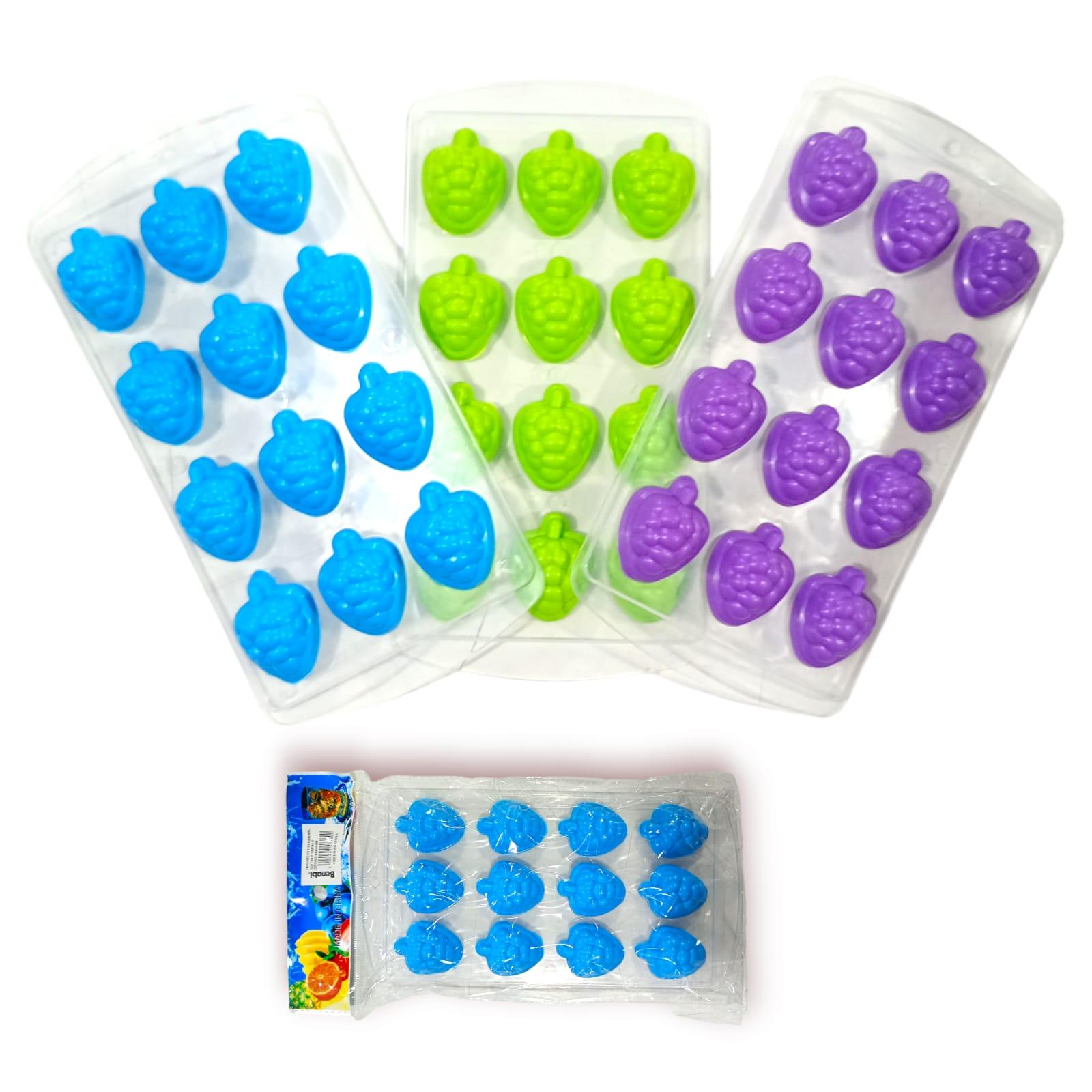 CUBETERA SILICONA CON FORMA DE UVA CON 12 CAVIDADES