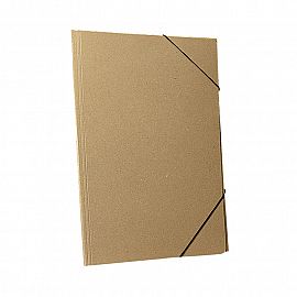 CARPETA N*5 3 SOLAPAS MARRON CON ELASTICO