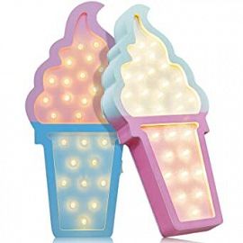 LAMPARA LED CON DISEÑO HELADO A PILAS