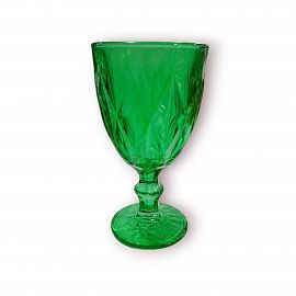 COPA VIDRIO LABRADA COLOR VERDE 