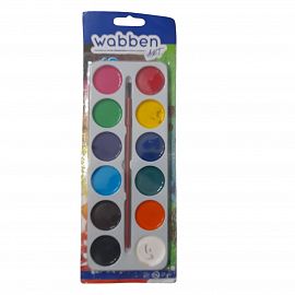 ACUARELA x 12 COLORES + PINCEL EN BLISTER