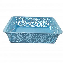 CANASTO ORGANIZADOR RECTANGULAR CALADO N*1 PLASTICO