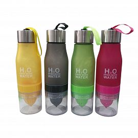 BOTELLA CON EXPRIMIDOR TAPA METAL