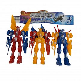 ROBOT PLASTICO X 3 UNIDADES CHICO EN BOLSA