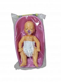 BEBE PLASTICO CON BAÑERA EN BOLSA