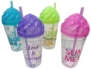 VASO F/HELADO ACRILICO 600CC ESTAMPADO