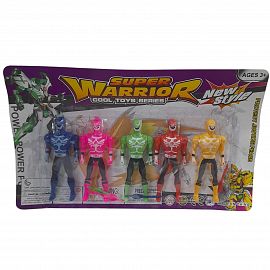 MUÑECOS POWER RANGERS X 5 EN BLISTER