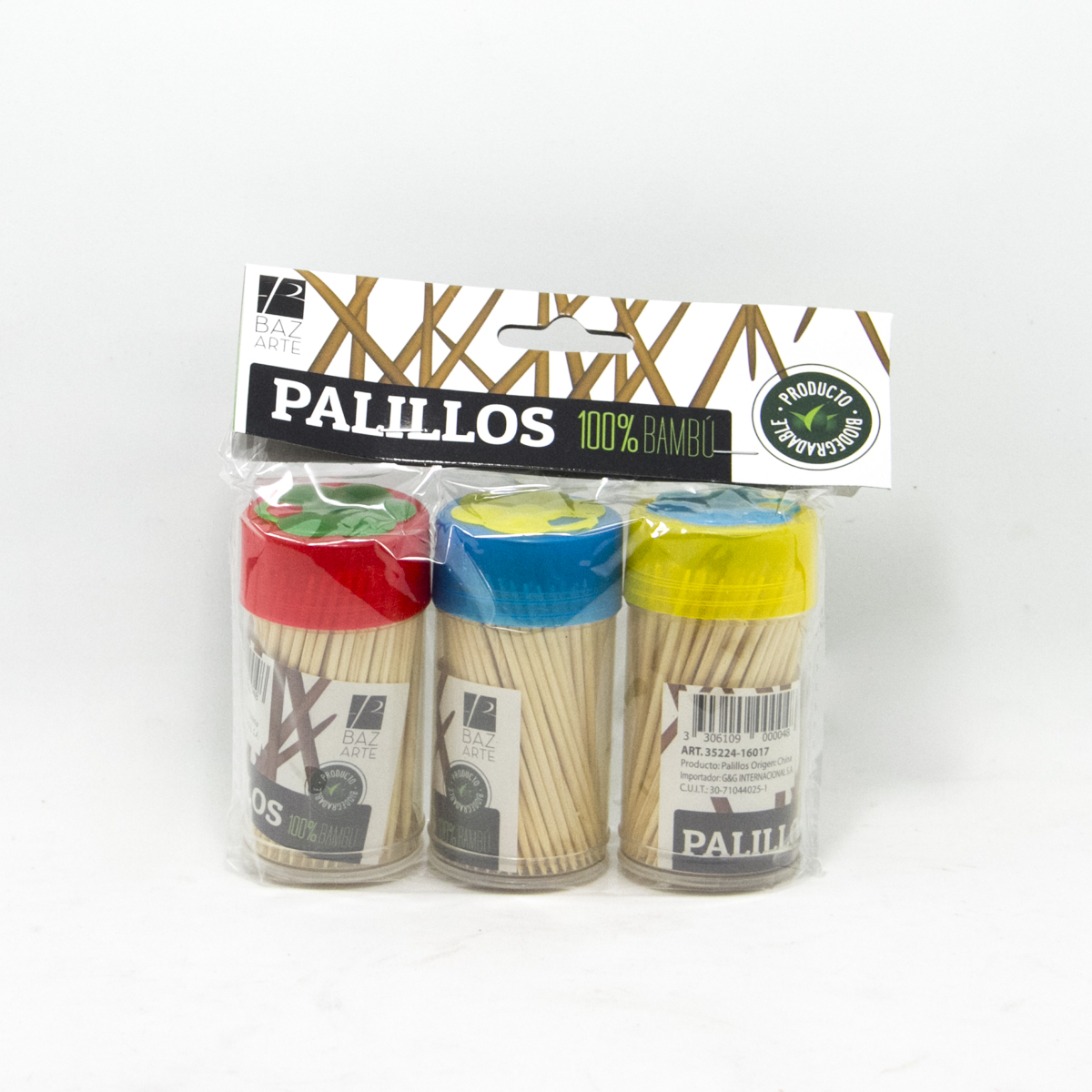 Pack palillos escarbadientes - bambu - 7,7 x 11cm