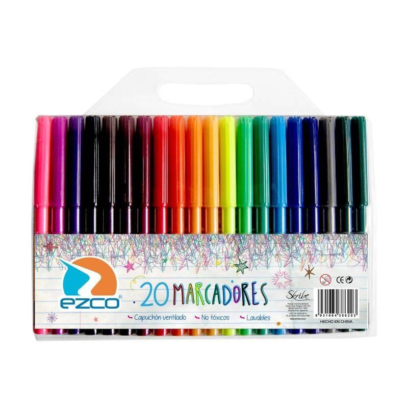 FIBRAS DE COLORES X 20 UNIDADES EZCO