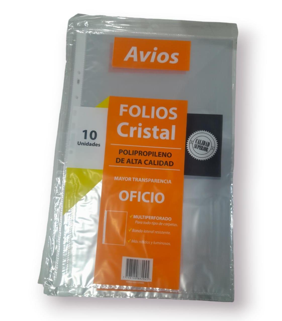 FOLIO TAMAÑO OFICIO X 10 UNIDADES