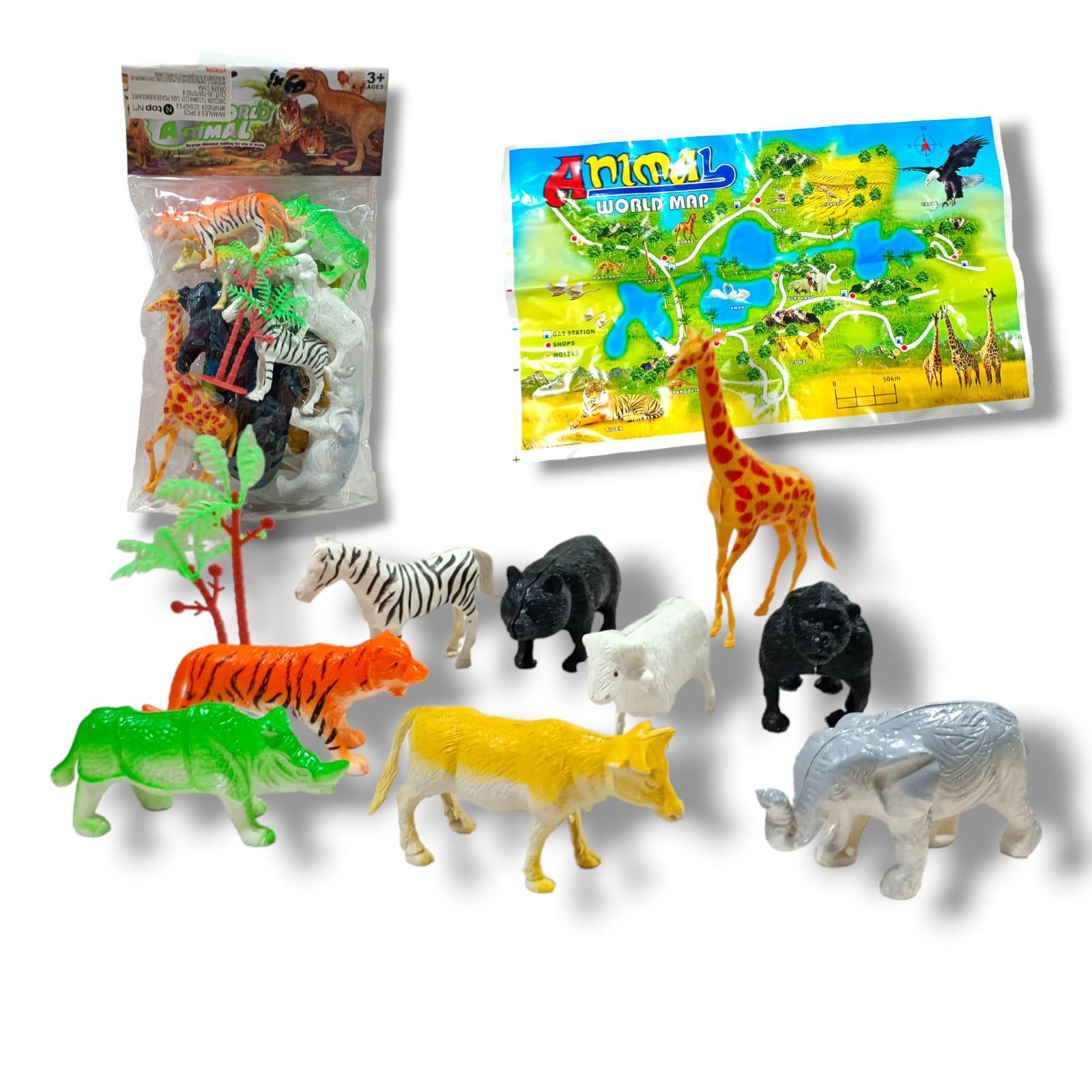 ANIMALES DE LA SELVA X9 UNIDADES EN BOLSA- 15X26CM