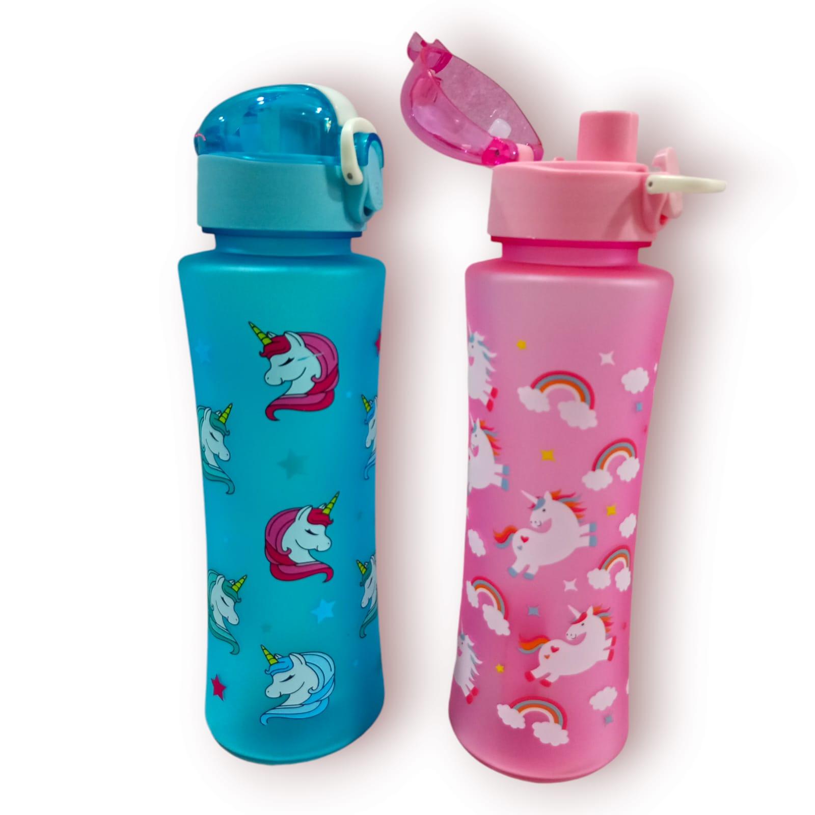 BOTELLA PLASTICA INFANTIL CON PICO ESTILO DEPORTIVA 600C.C.