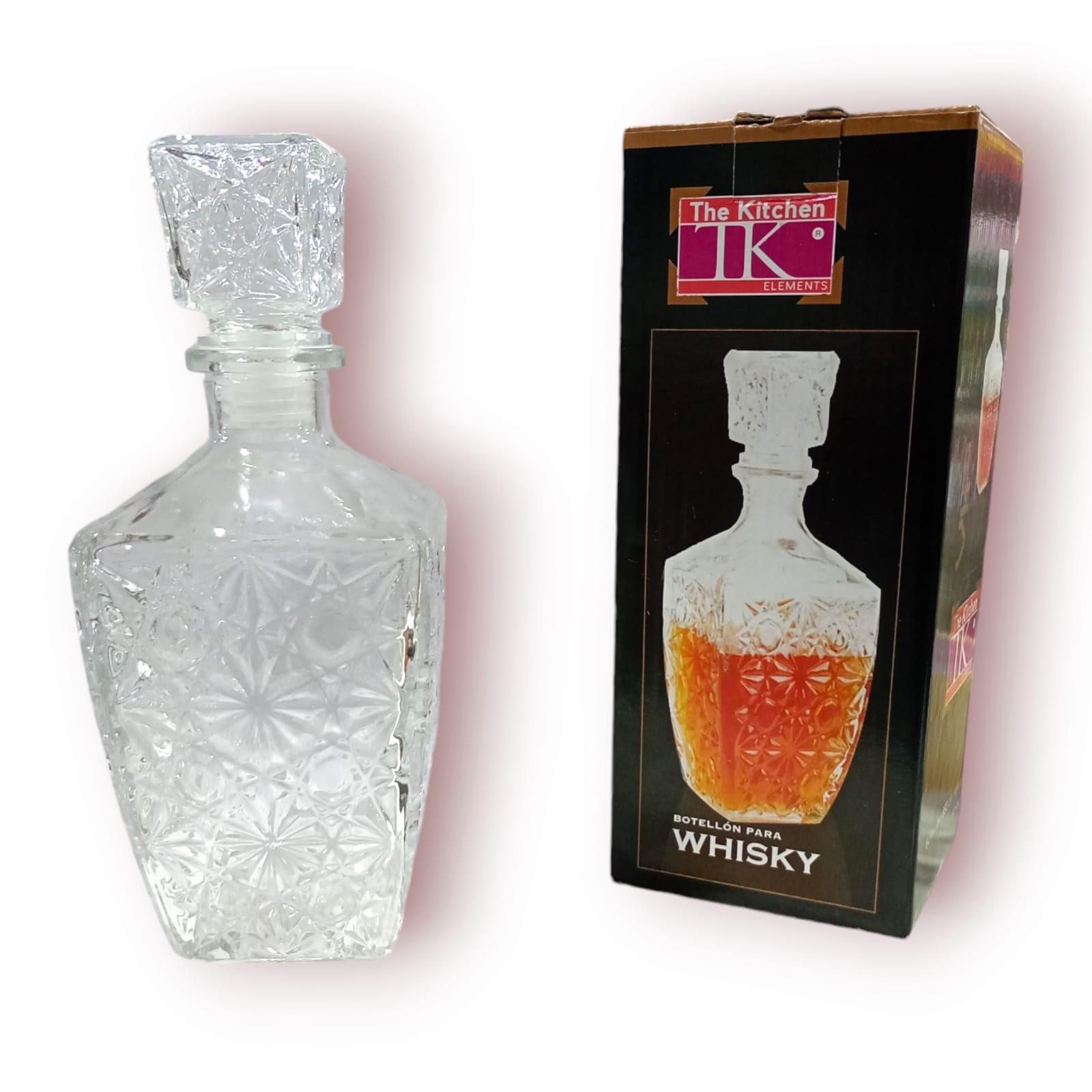 BOTELLA WHISKI VIDRIO EN CAJA 800CC 