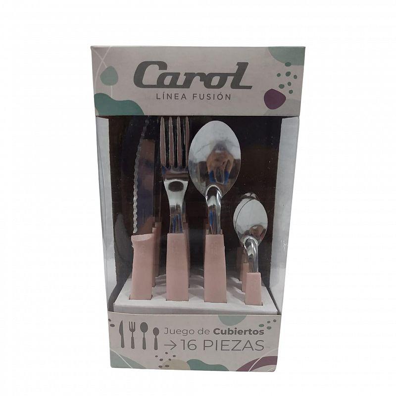 CUBIERTOS SET X 16 PIEZAS CAJA CAROL
