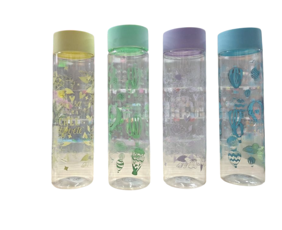  BOTELLA PLASTICA TUBO CON TAPA ESTAMPADA