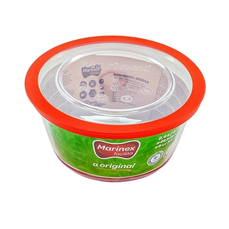 TUPPER VIDRIO CON TAPA MARINEX 2.4LTS.