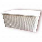 CANASTO RATTAN GIGANTE CON TAPA- PLASTICO- 58X48X24CM(