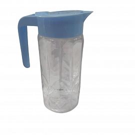 JARRA PLASTICA LABRADA CON TAPA COLOR PASTEL 25CM